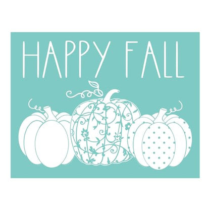 Briartw Happy Fall Pumpkins Silkscreen Stencil 8.5x11 Reusable Self-Adhesive Mesh Stencils Silk Screen Stencil Printing for Polymer Clay Home Decoration Printing on Wood Fabric Wall Cup Plate Glass