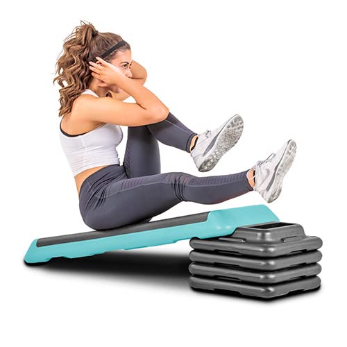 The Step Freestyle Grey Aerobic Platform, Health Club Size Steppers for Exercise