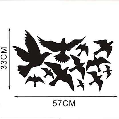 Flying Black Bird Flying High to Sky 3D Removable Vinyl Wall Sticker Mural Decal Art D?cor