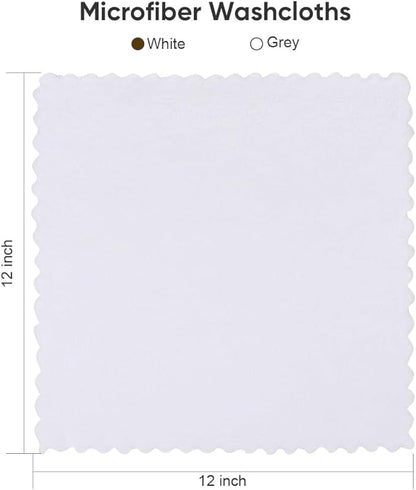 Orighty Washcloths 48 Pack, Ultra Soft Face Cloths 12 x 12 inch, Absorbent &