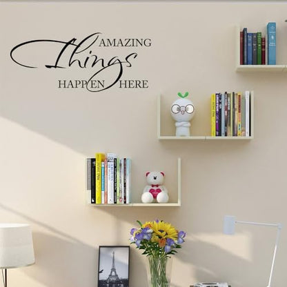 Amazing Things Happen Here Vinyl Wall Decal Stickers Saying Home Decor Quotes