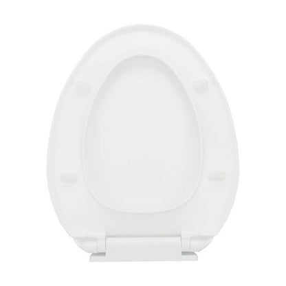 Renovators Supply Manufacturing White Plastic Soft Close Toilet Seat Elongated Slow Close Toilet Seat With Adjustable Mounting Hardware