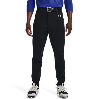 Under Armour Men's Utility Baseball Pants 22, (001) Black / / White, X-Large
