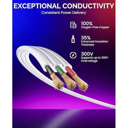 10FT Extension Cable (3-Pack), 3-Pin Extension Cord for Govee Permanent Outdoor Lights Series & Dots String Lights, Compatible with H705 A/B/C, H705 D/E/F, H706 A/B/C, H703 A/B, H805 A/B/C