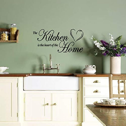 The Kitchen is The Heart of The Home Vinyl Wall Decal Art Letters Kitchen Decals Home Decor