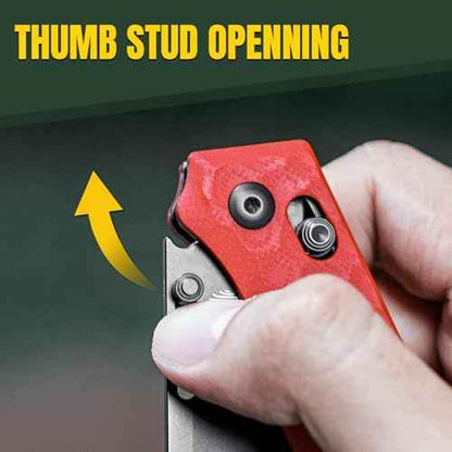 Kizer Task Pocket Knife, 3.04 Inch Nitro V Sheepsfoot Blade EDC Folding Knife with Innovative Clutch Lock, Spicy Red G10 Handle Camping Knives, Small Hunting Knives with Thumb Stud Opener, V3641A2