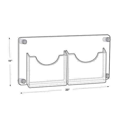 Azar Displays 105586 Two Pocket Letter Brochure Holder Pack of 1