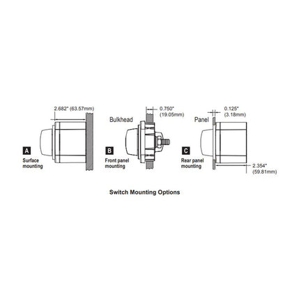 Blue Sea Systems On/Off Battery Isolator Switch with Locking Key, Red, 6006 m‑Series (Pack of 5)