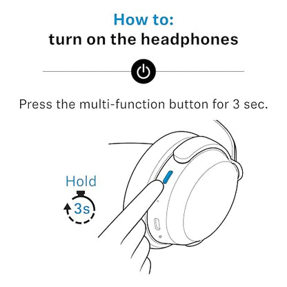 Sennheiser ACCENTUM Plus Wireless Bluetooth Noise Cancelling Headphones - Quick-Charge Feature, Up to 50HR Playtime, Adaptive Hybrid ANC, for Traveling, School & Work, White