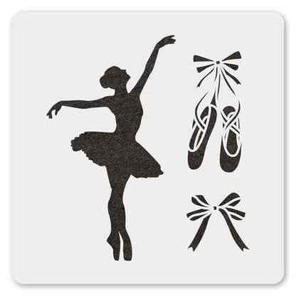 MAGJUCHE Ballet Stencil 12 Inches, Reusable Ballerina Dancer Stencil for Painting DIY Crafts Decor