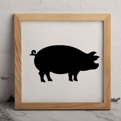 MAGJUCHE Farm Pig Stencil 12 Inches, Reusable Farm Animal Stencil for Painting DIY Crafts Decor
