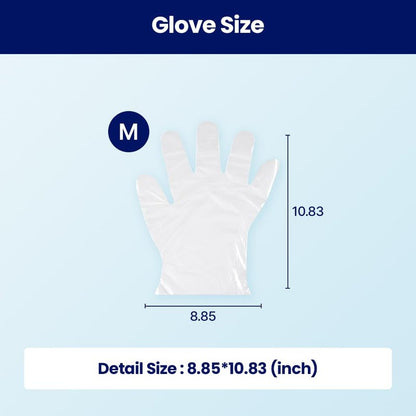 CLEANWRAP Disposable Gloves - LDPE, BPA FREE (1,000 Piece) - Mothers Day Gifts for Mom I Food Service & Clean Plastic Gloves Disposable, Korean, Clean Vinyl Glove