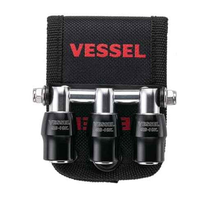 Vessel QB-10B3K Quick Catcher 3 Row Holder, Black