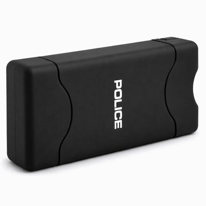 POLICE Stun Gun for Self Defense 800 Mini Rechargeable LED Flashlight Black