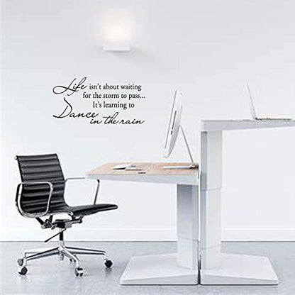 Life Isn't About Waiting for The Storm to Pass¡¦ It's Learning to Dance in The rain Vinyl Wall Decal Inspirational Quotes Wall D?cor