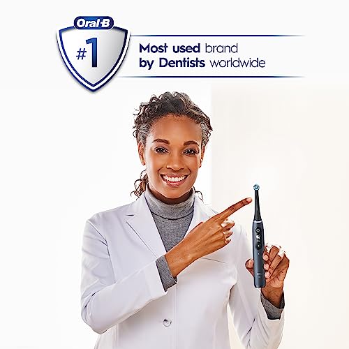 Oral-B iO Series 7 Electric Toothbrush with 2 Replacement Brush Heads, White Alabaster