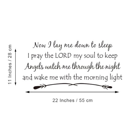 Now I Lay me Down to Sleep I Pray The Lord My Soul Psalm 4 Vinyl Wall Decal Faith Quotes Home D?cor Evening Prayer