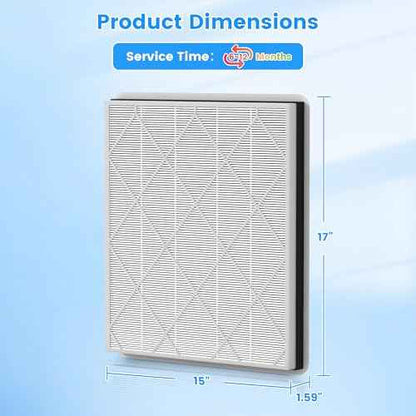 2 Pack HE400 HE401 Replacement Filter For Shark Air Purifier 4 Model HE400 HE401 HE402 HE405 UA415, True HEPA Filter, Replace Part #HE4FKPET
