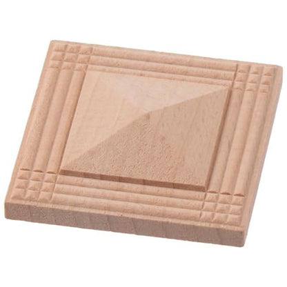 6 Pcs Wood Carved Appliques Square Furniture Decal Flower Pattern Wood Applique Onlay Unpainted for Cabinet Door Mirror Bed Wall Furniture Decoration 5x5cm/1.97x1.97in