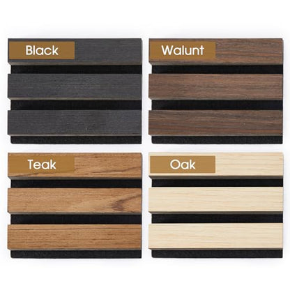 Samples 4-Pack 6" x 4.5" Acoustic Wood Slat Panels