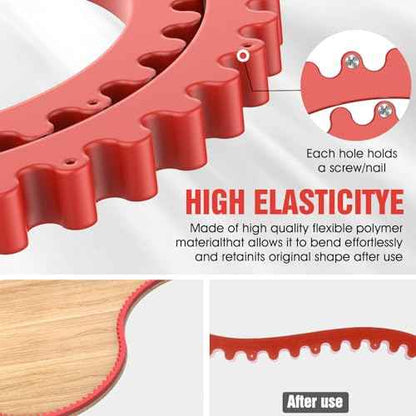 Pisman Router Edge Guide & Template Kit - 78" Plastic Woodworking Profiling Strip for Precision Trimming | Fits Bosch/Dewalt/Makita Routers | DIY Furniture, Cabinet & Table Edge Molding (Red)