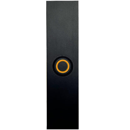 Newhouse Hardware Rectangular Lighted Wired Metal Doorbell Button in Black BT6BL, for Doorbell Chime, Buzzer, or Ringer, Door Bell Button Only, Buzzer Button with LED Button Light