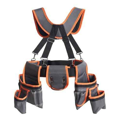 New Tool Belts for Men, Professional Morrales de Construccion, Tool Belt Suspenders Made of 1680D Polyester Fiber, Suitable for Electricians, Carpenters, etc