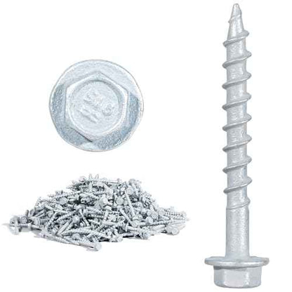 SD Connector Screws, #10 x 1-1/2" Heavy?Duty Joist Hanger Screws, 1/4" Hex Head Wood Screws, 0.380" Dia Deck Screw, 16D Nails Replacement Screw, Mech Galvanized Wear & Deformation Resistant (500?Qty)