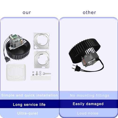 2025 Upgraded BKR60 Bath Fan Replacement Motor and Cover/Grille Compatible with Broan 670 671 688 689 NuTone 693 695 696N 695C 690NT 690NT-A Bathroom Exhaust Fan 3.0 Sones 60 CFM 2-Year Qa