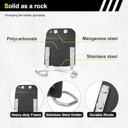 Tape Measure and Hammer Holder, Tool Belt Clip System with Drill Holster & Hammer Loop, Fits 2 Inch Belts for Standard Tape Measures, Claw Hammers, Mallets and Tool Organization