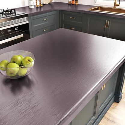 Wallercity Gradient Purple Stainless Steel Contact Paper for Kitchen Backsplash Waterproof Fridge Vinyl Wraps Metal Brushed Wallpaper for Dishwasher Metallic Wall Paper for Appliances 15.8''x78.7''