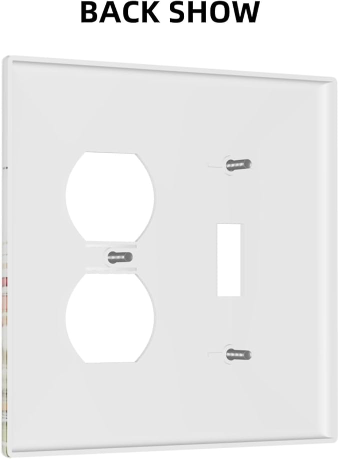 Decorative Light Switch Cover Plate Watercolor Wild Flower Floral 2 Gang Outlet Covers 1 Toggle 1 Duplex Wall Plate Decorate Electrical Switch Plate Covers for Bathroom Home Decor