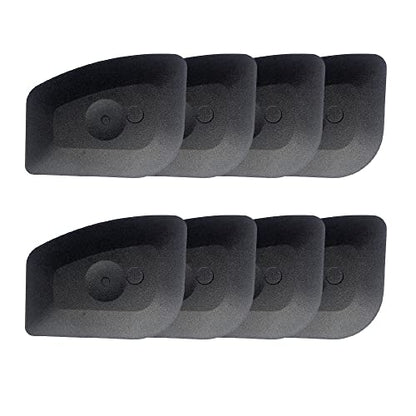 Pan Scrapers Dish Scraper Tool Set, 8Pack Cast iron Cleaner Scraper Multifunctional Scraper Polycarbonate Plastic Pan Pot Scraper, Iron Skillet Scraper Scrubber for Cleaning Grease, Kitchen (Black)