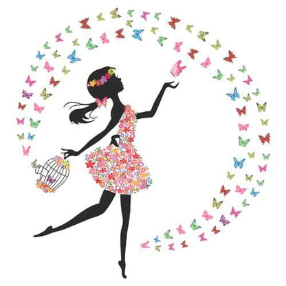 DEKOSH Girl Wall Decals for Baby Nursery | Peel & Stick Decorative Wall Art Sticker for Teen Girl Bedroom, Playroom Mural