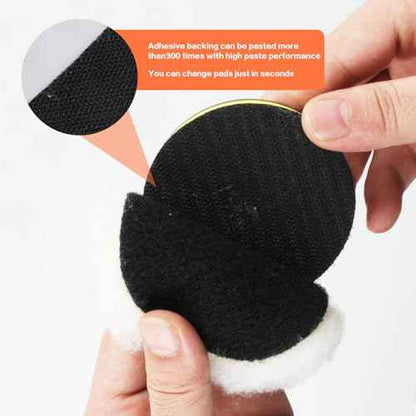 11Pcs Car Buffing Pads for Drill Polishing Kit, 3Inch Foam Polishing Pads, Car Buffers and Polishers Kit, Wool Pads Wax Buffer Drill Polisher Attachment with M10 Adapter