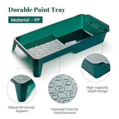 Paint Tray Liner, 4 Inch Paint Roller Tray with 15 Pcs Disposable Paint Liners, Small Paint Tray Set, Plastic Paint Pan, Easy to Clean House Painting Supplies for Walls, DIY Projects