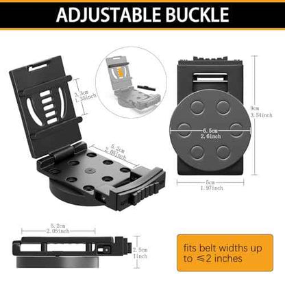 3-H Heavy Duty Magnetic Tool Belt Clip, Anti-Slip Magnetic Belt Tool Holder for Wrench, Screws, Nails, Hammer, Pliers, Spanner and Any Tool Hardware
