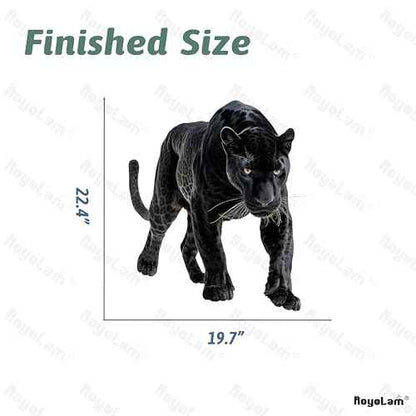 Lifelike Panther Wall Decal Nursery Wildlife Animal Wall Sticker Removable Peel and Stick Wall Art Decor Decoration for Kid Baby Preschool Living Room Playing Room Bedroom School Classroom