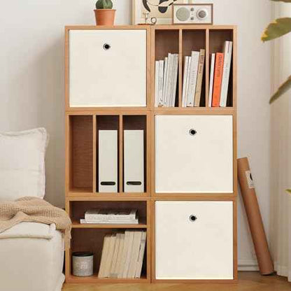 Black Fabric Storage Bins,Fabric Baskets For Organizing Shelves,11 Inch Foldable Cube Storage Bins With Handles For Home, Toys, Clothes, Bathroom, Closet Organizer,Set of 8,(Creamy-White)