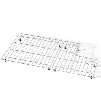 26.18'' x 14.76'' K-6449-ST Sink Protector Grid, Stainless Steel Sink Racks for Kohler Sink Rack Whitehaven 5827 and K-5826, Includes Left and Right Racks, Farmhouse Sink Protector