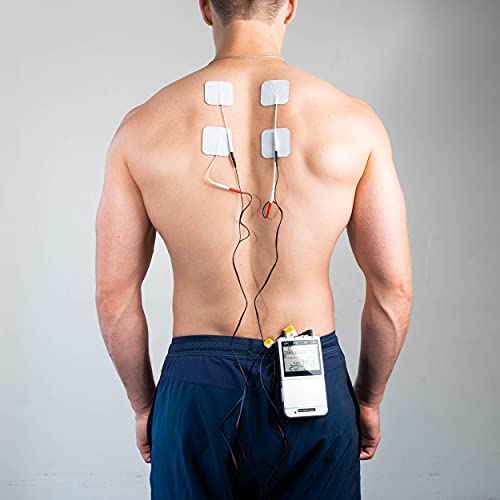 Roscoe Medical TENS Unit and EMS Muscle Stimulator - 4-Channel OTC TENS Machine for Back Pain Relief, Lower Back Pain Relief, Neck Pain, Includes Case, Pain Relief, Muscle Recovery