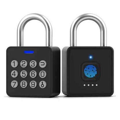 Anweller Fingerprint Gym Locker Lock with Code Keypad, Waterproof Gate Locks for Outdoor Fence, Keyless Entry Smart Combination Padlock, Pad Lock for Locker Storage Unit Shed Pool School