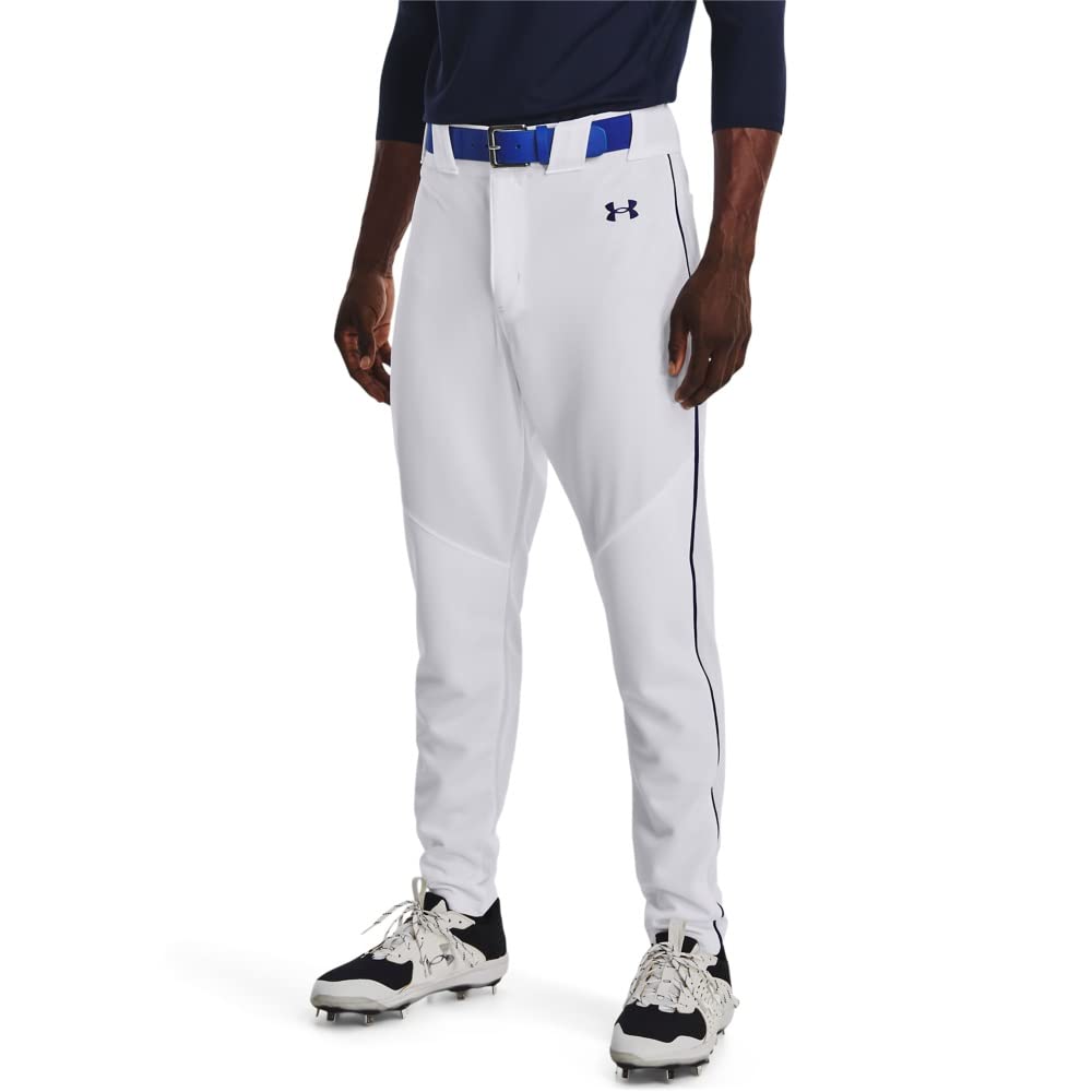 Under Armour Men's Utility Baseball Straight Leg Pant Pipe 22, (102) White/Midnight Navy/Midnight Navy, 3X-Large