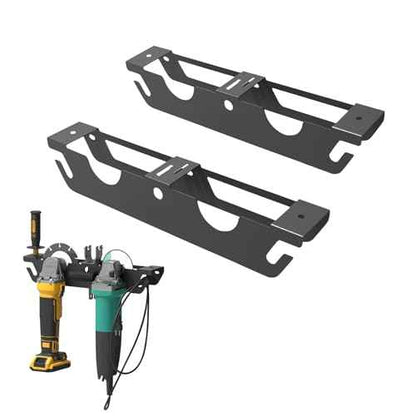 Heavy-Duty Tool Storage Rack for Wall Mount - Multi-Tool Organizer for Drills, Grinders, and Power Tools - Ideal for Garages, Workshops, and DIY Home Projects (2-Pack)