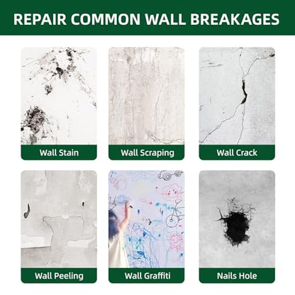 250g Wall Putty Hole Repair, Safe Wall Mending Agent, Drywall Repair Kit with Nozzle,Spackle for Drywall Paste, Easy to Fill Holes for Aluminum Metal Plaster Sheetrock Ceiling