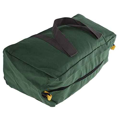 Wide Mouth Hand Tool Bag, Waterproof Heavy Duty Large Capacity Large Zipper Portable Canvas Tool Tote Bag for Woodworking Electrician (20 Inch)