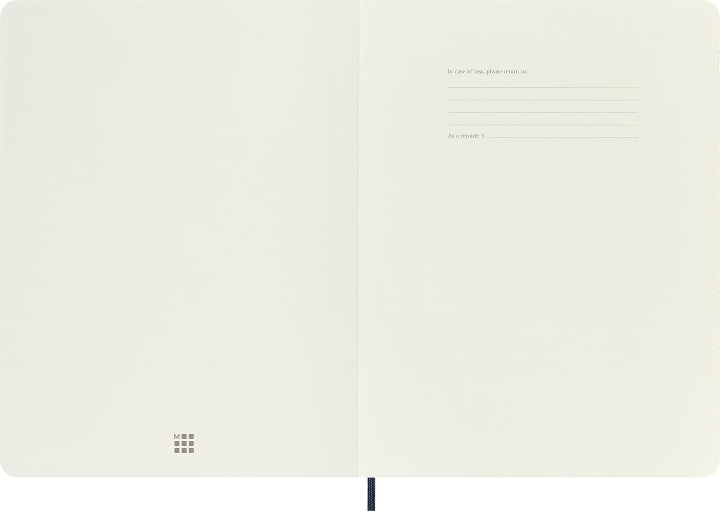 Moleskine Classic Notebook, Soft Cover, XL (7.5" x 9.5") Ruled/Lined, Sapphire Blue, 192 Pages