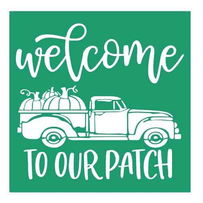 JAJADO Self-Adhesive Silk Screen Stencils Autumn Pumpkin Truck, Screen Print Stencil Reusable Mesh Transfers Chalk Paste Stencil Paint on Wood, Pumpkins Fall Wooden Sign, Farmhouse Home Decor Autumn