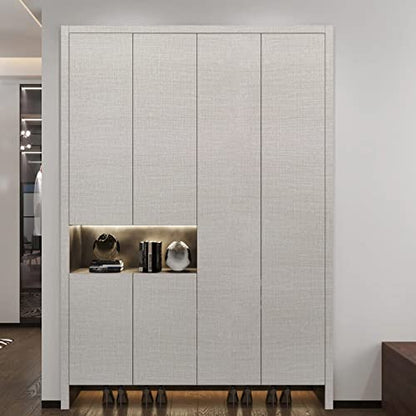 WAPANE Grasscloth Peel and Stick Wallpaper 15.7" x 196.8", Faux Linen Contact Paper for Cabinets/Countertops Removable, Textured Wall Paper Self Adhesive, Vinyl Fabric Wallpaper Waterproof