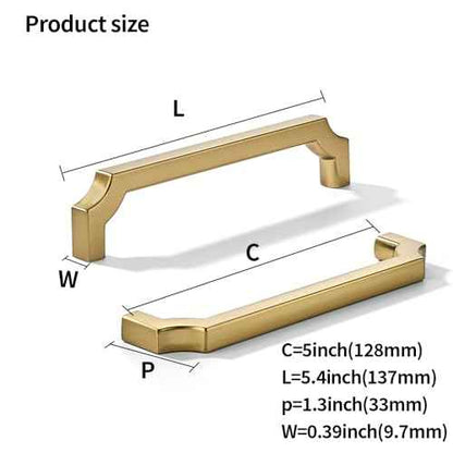 khtumeware 10-Pack 5 Inch Square Champagne Bronze Cabinet Pulls,Honey Bronze Solid Zinc Alloy Heavy-Duty Handles for Kitchen/Bathroom Cabinets, Drawers & Cupboards (5 Inch Center to Center)
